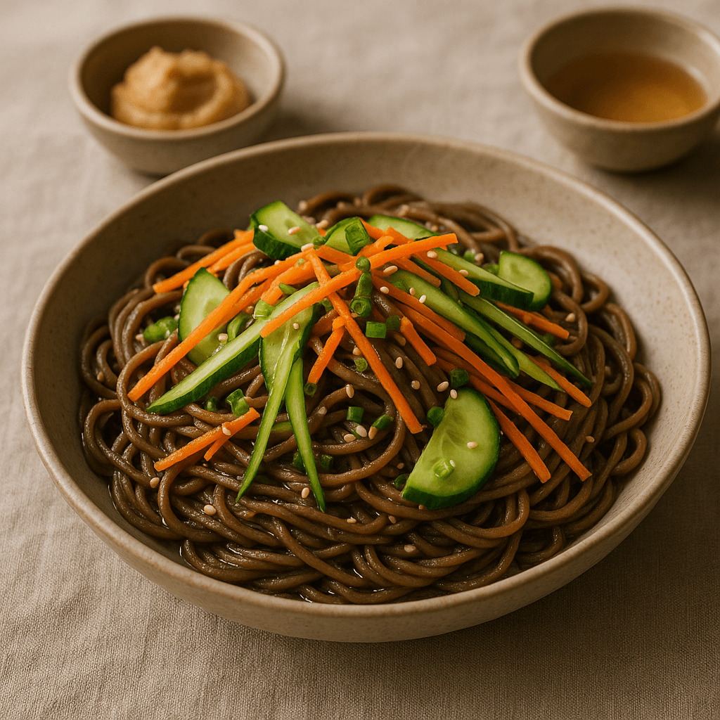 Quick Japanese-Inspired Miso Soba Salad — Quick Meals recipe, editorial food photography